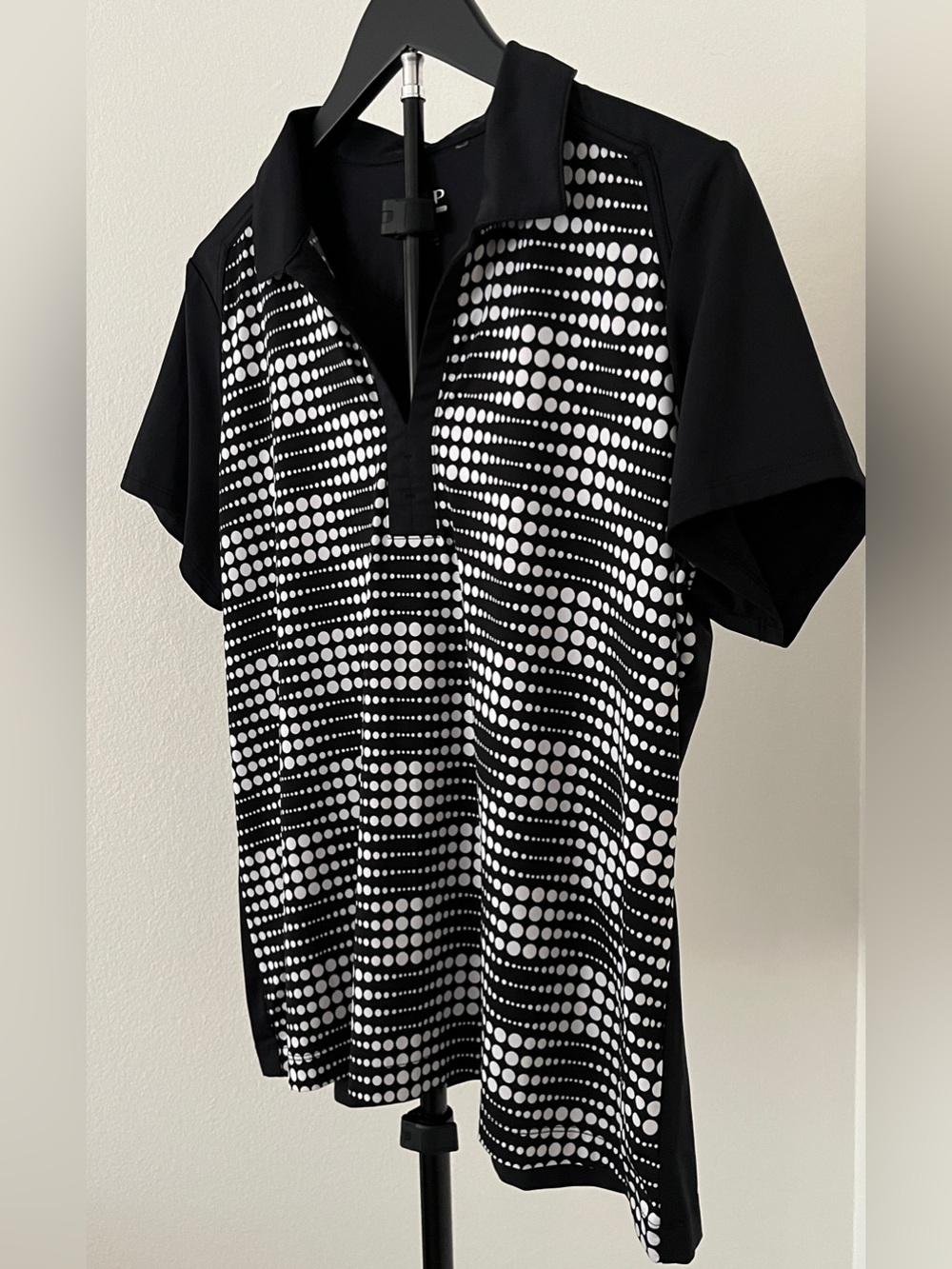 ⚫ EP Pro Black White Dot Print Golf Polo | Women’s Large - Picture 8 of 9